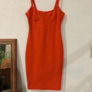 orange bodycon dress
